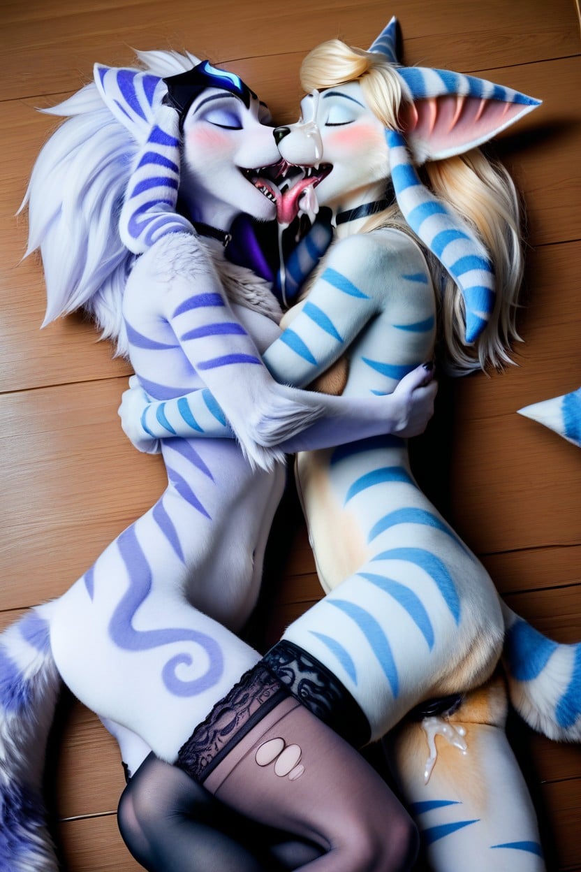 Cum On Fur, 2 People, Rivet And Kindred Furry AI Porn