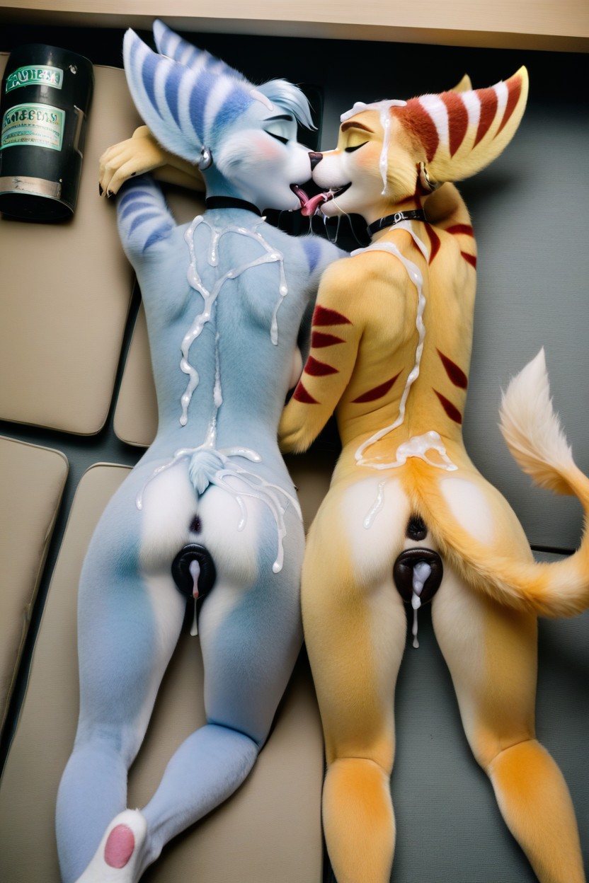 Cum Covered, 2 People, Cum In Mouth Furry AI Porn