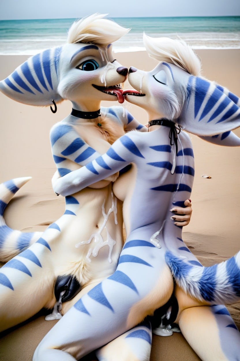 2 People, Sleeping Together, Cum Covered Furry AI Porn