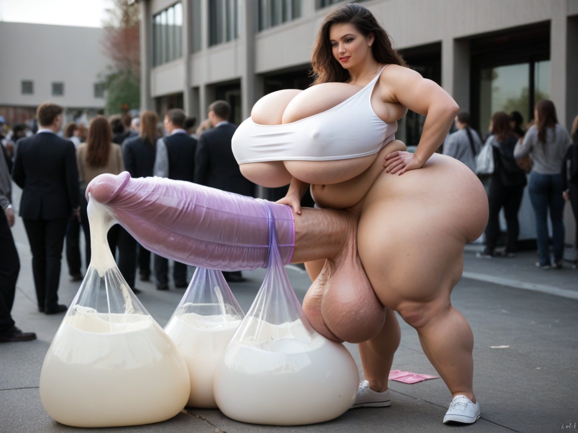 Wide Hips, Gigantic, Gargantuan Penis Shemale AI Porn