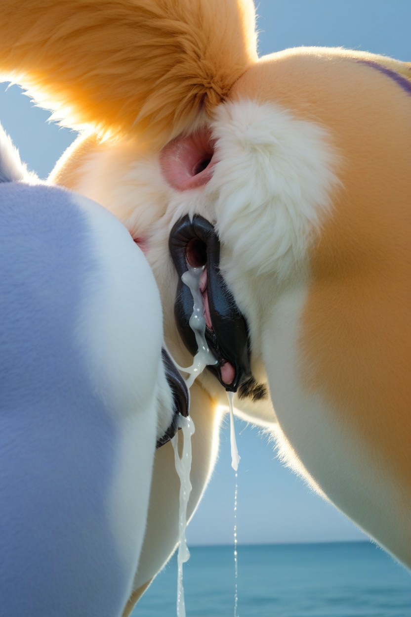 Choker, Female Orgasm, Fluffy Fur Furry AI Porn