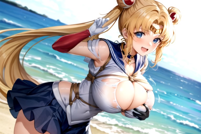 Sailor Moon, Breast Expansion, Shibari AI Porn