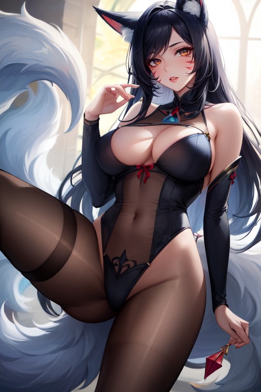 Multiple Tails, Ears, Long Hair Hentai AI Porn