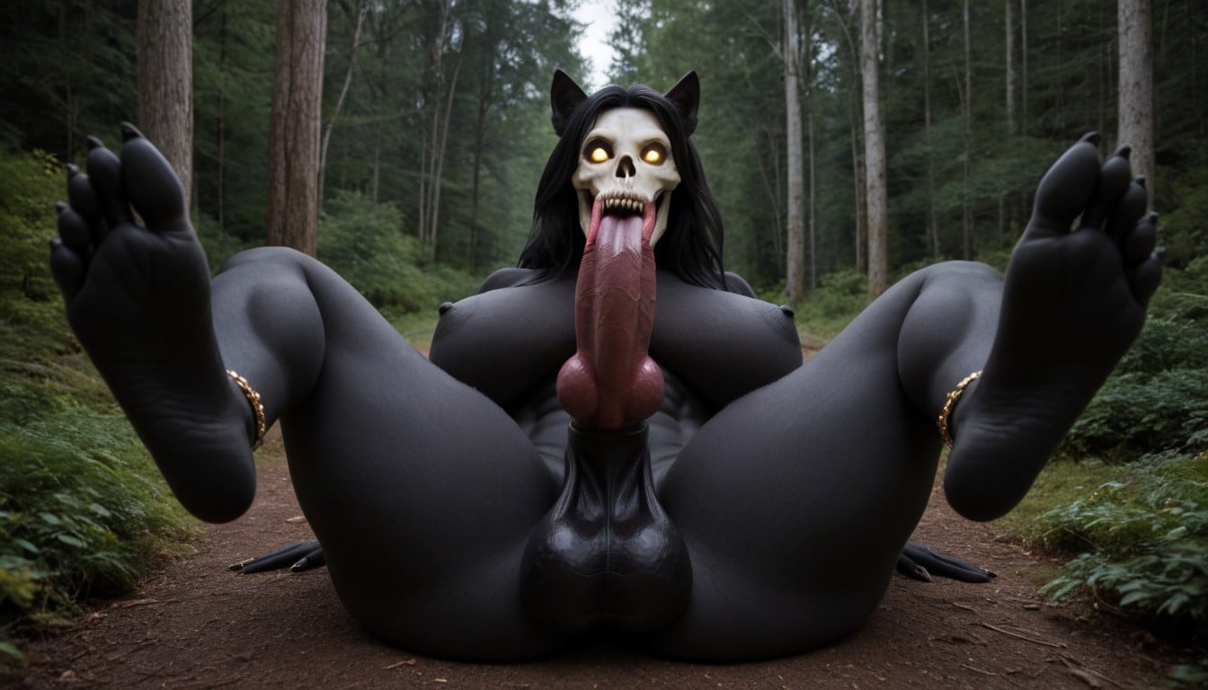 Tall, Hyper Thighs, Forest Shemale AI Porn