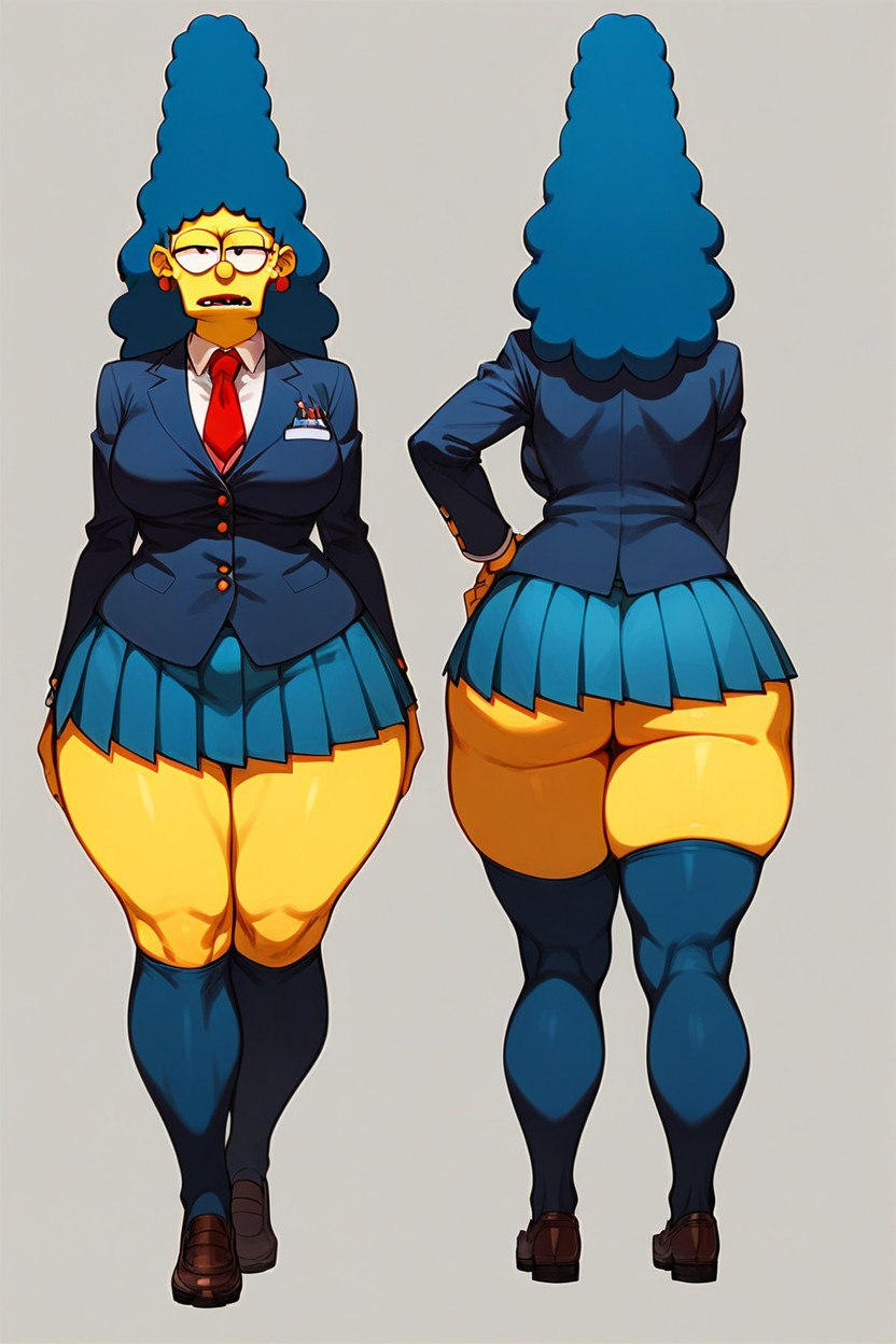 los simson porn Side-front View, Full Body, NsfwAIポルノ