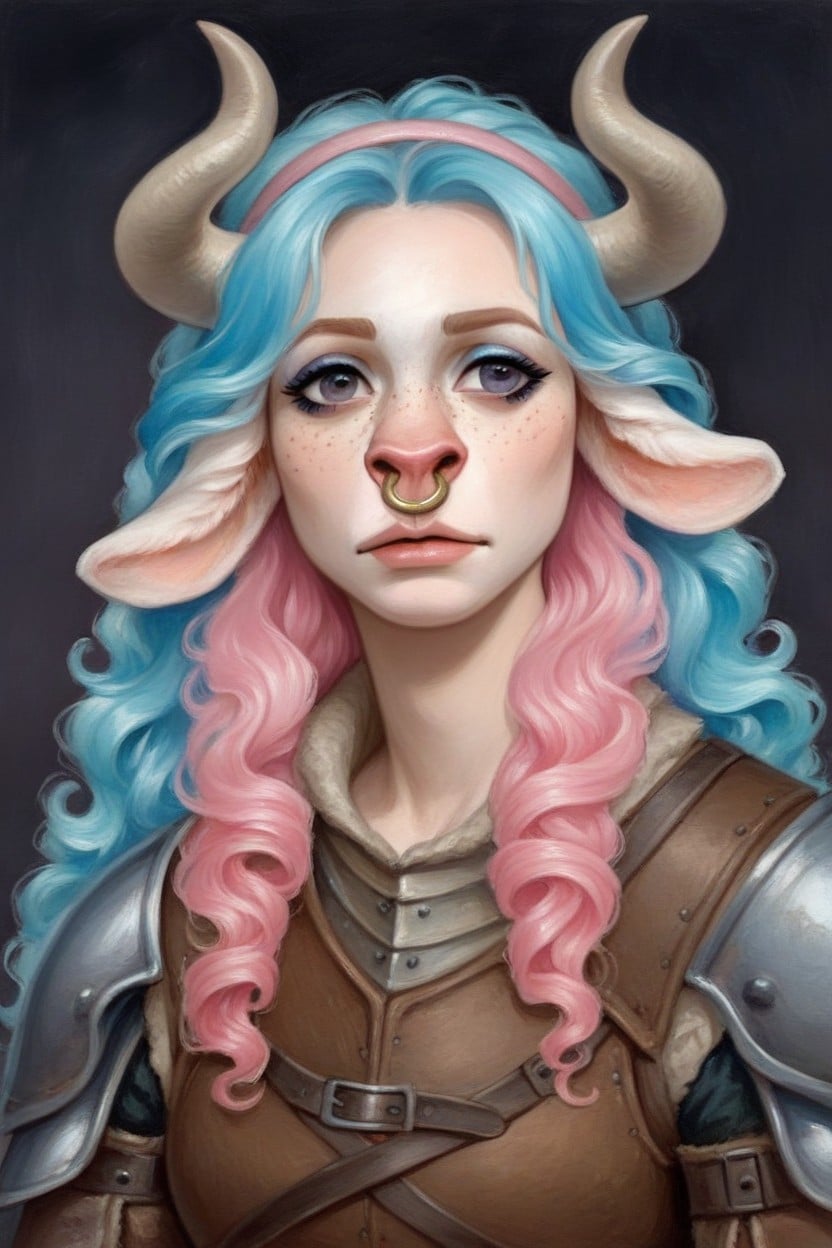 Portrait, Nose, Freckles Shemale AI Porn