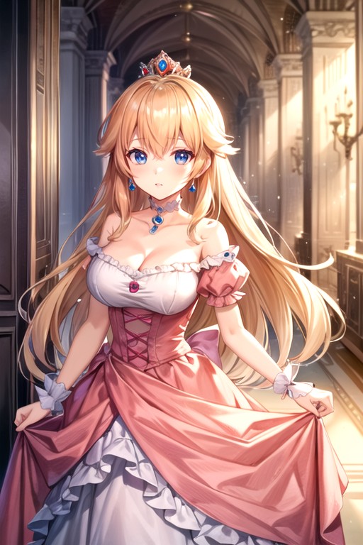 Clown, Princess Peach (super Mario Bros) Furry AI Porn