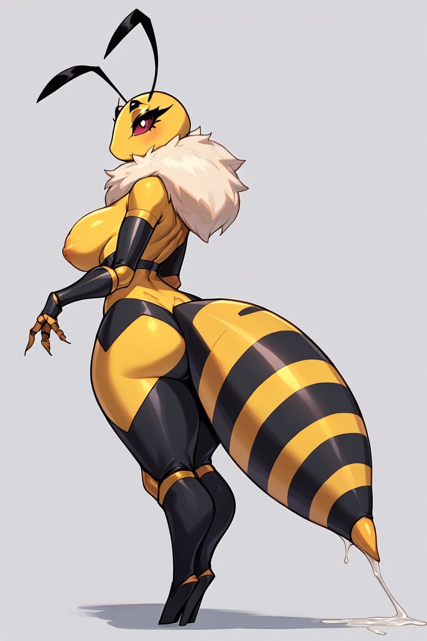 Rear View, Side View, Bee Abdomen Furry AI Porn