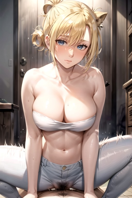 Jean Attack On Titan Porn - Annie Leonhart (attack On Titan), Jean Shorts, Strapless Top AI Porn