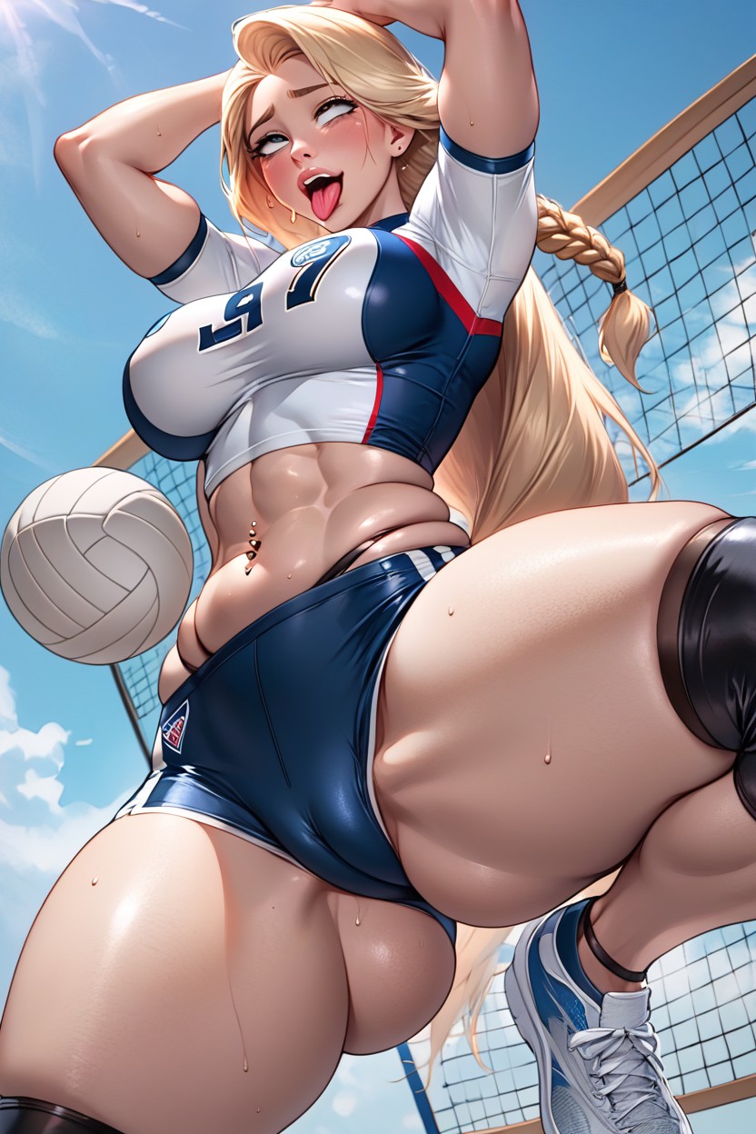 Ass Creases, Exaggerated Butt Crack, Detailed Shorts Texture Shemale AI Porn
