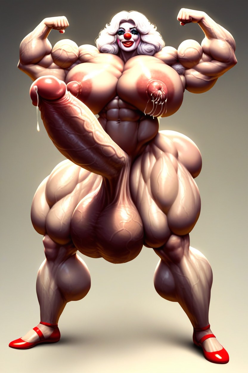 Long Nipples, Hyper Penis, Precum Shemale AI Porn