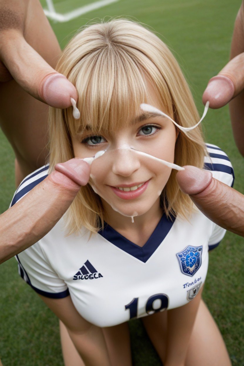 Busty Soccer Fan With Red Soccer Shirt Gets Fucked Hard AI Porn