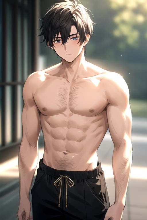 Red Hair, Japanese, Waist Shot AI Gay Porn