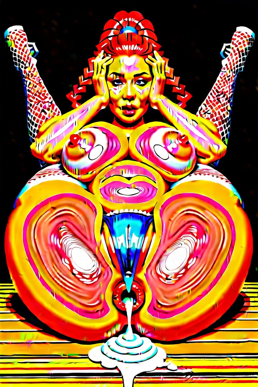 Puffy Asshole, Big Eyes, Mouth Open Shemale AI Porn