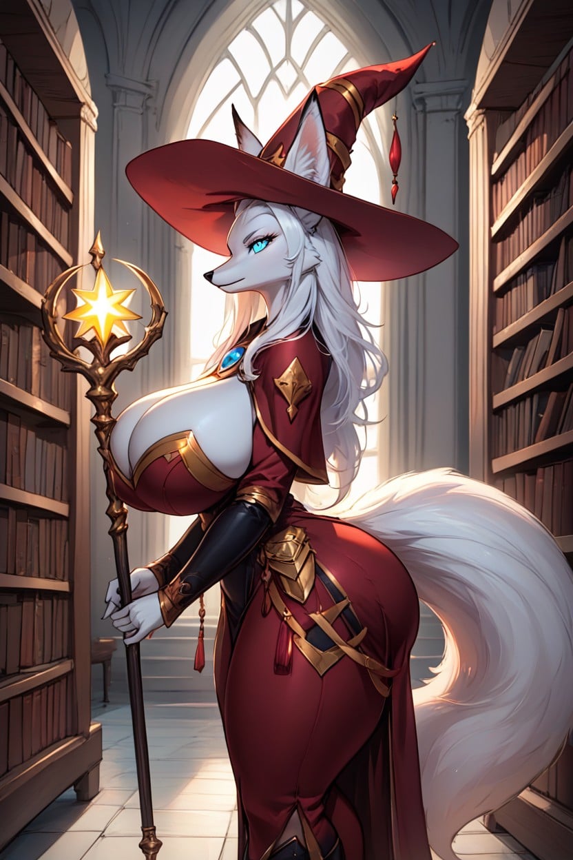 Big And Long Fluffy Ears, One Staff, Energetic Furry AI Porn