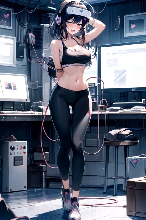 Muscular, Yoga Pants, Warm Anime AI Porn