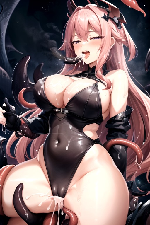 Form Fitting Clothes, Large Breast, Tentacles AI Porn
