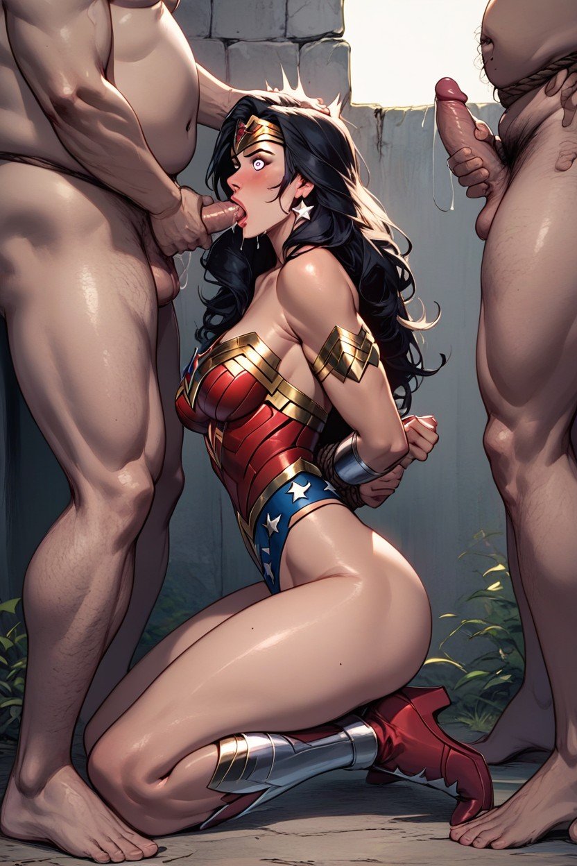 Rounded Ass, Wonder Woman, Restrained AI Porn