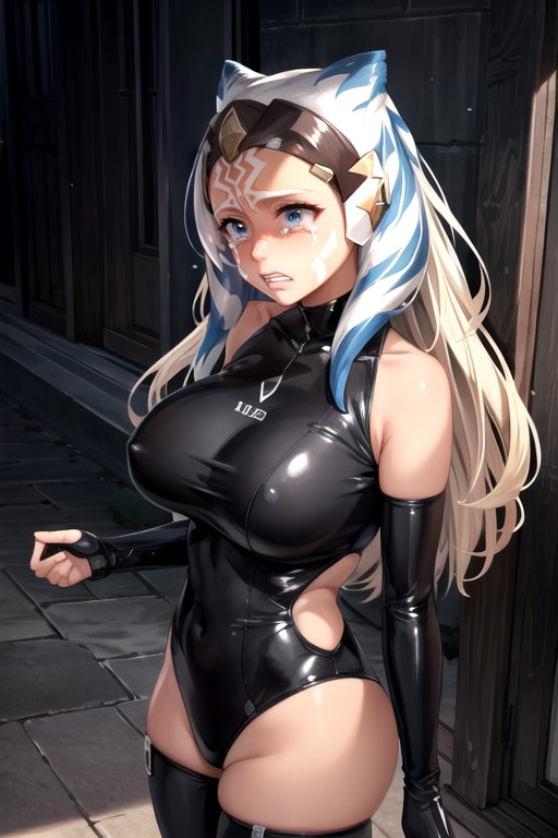 Fearful, Front View, Latex Suit Hentai AI Porn