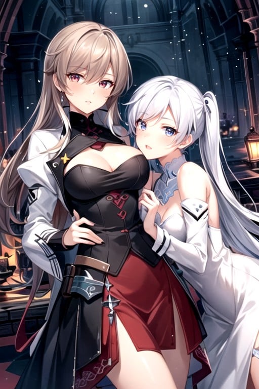 Couple, Weiss Schnee From Rwby, Ruby Rose From Rwby Hentai AI Porn