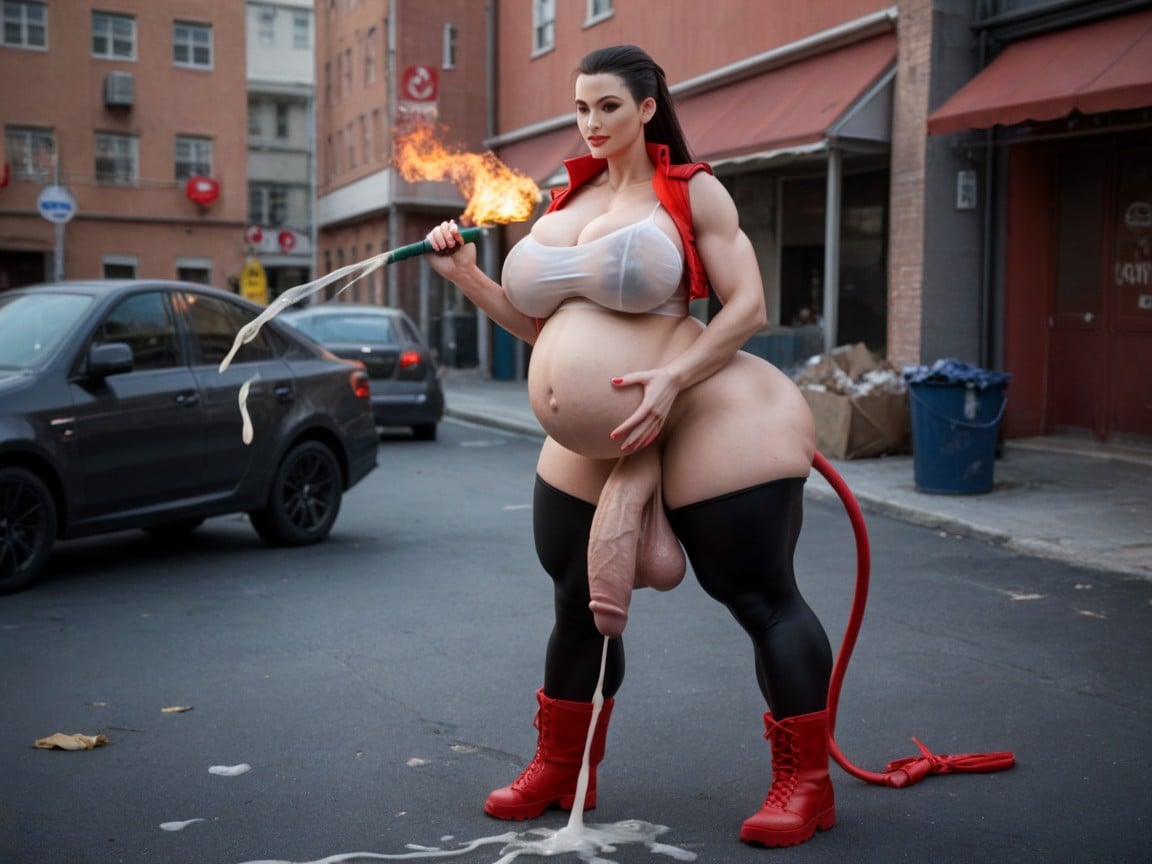 Burning Trash, Multiple Scenes, Fire Fighter Helmet Shemale AI Porn