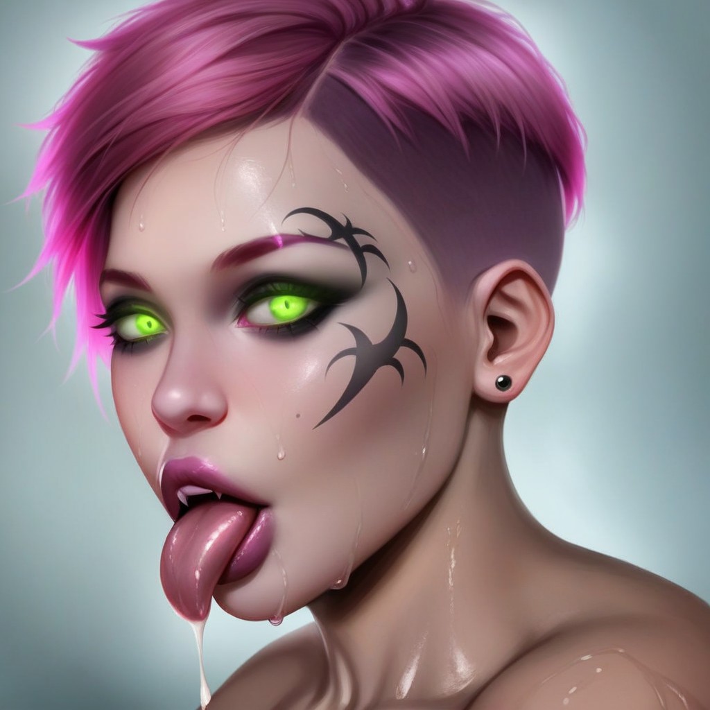 Realistic Facial Pores, Close-up Of Face, Nsfw Shemale AI Porn
