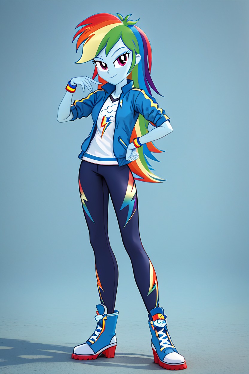 Full Body, 18, Rainbow Dash From Equestria Girls Furry AI Porn