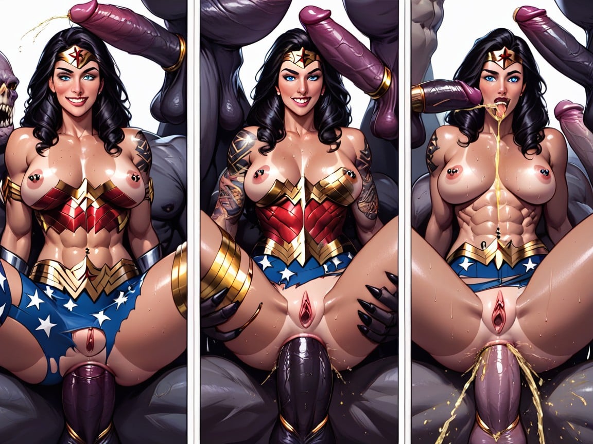 Tan Lines, Wonder Woman, Sitting AI Porn