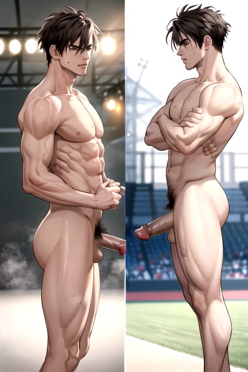 Chinese, Naked, Black Hair AI Gay Porn