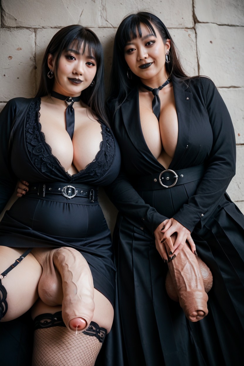 Standing, Open Clothes, Front View Shemale AI Porn