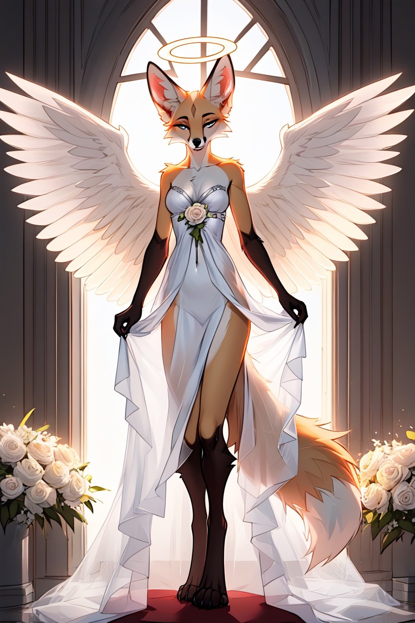 Backlit, Fennec Fox, About X Width Of Same Furry AI Porn