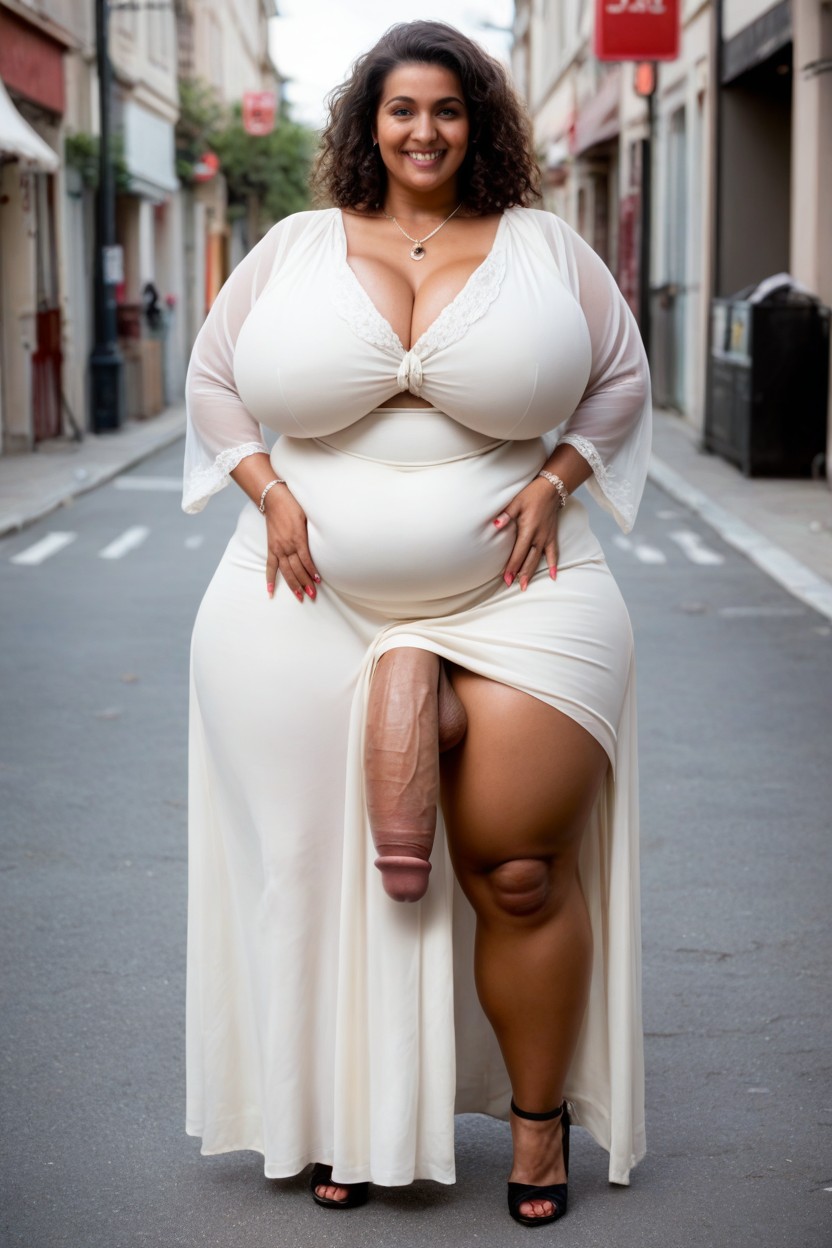 Extremely Fat Chest, K, Beautiful Facial Features Shemale AI Porn