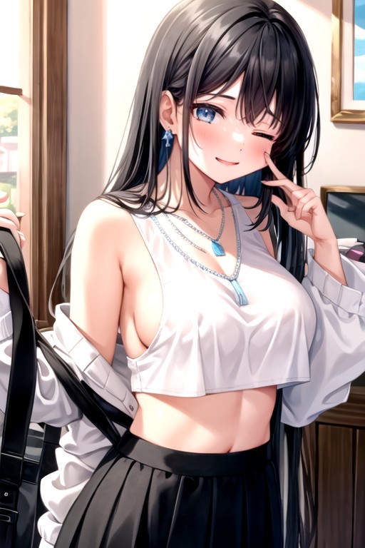 Shirt, Underboob, Midriff Hentai AI Porn