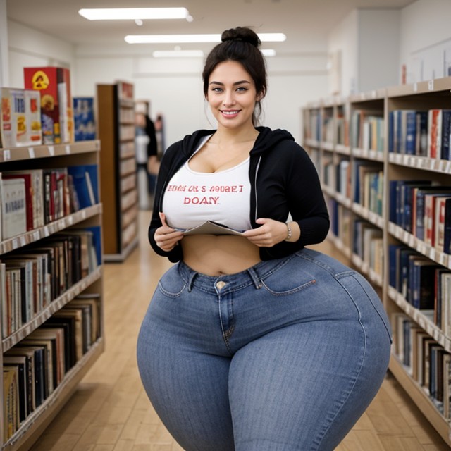 Extremadamente Pesado En La Parte Inferior, Oversized Legs And Hips, Perfect Hourglass Proportions Porno IA