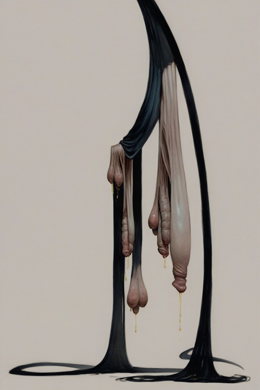 Massive Low Hanging Saggy Tits, Cheeks, Happy Asian AI Porn