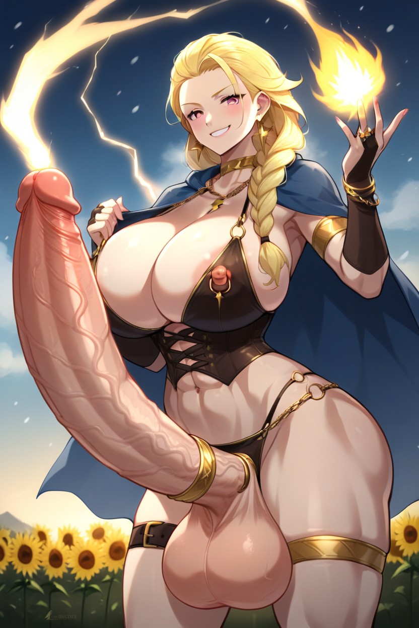 Smirk, Ring, Pink Eyes Smug Shemale AI Porn