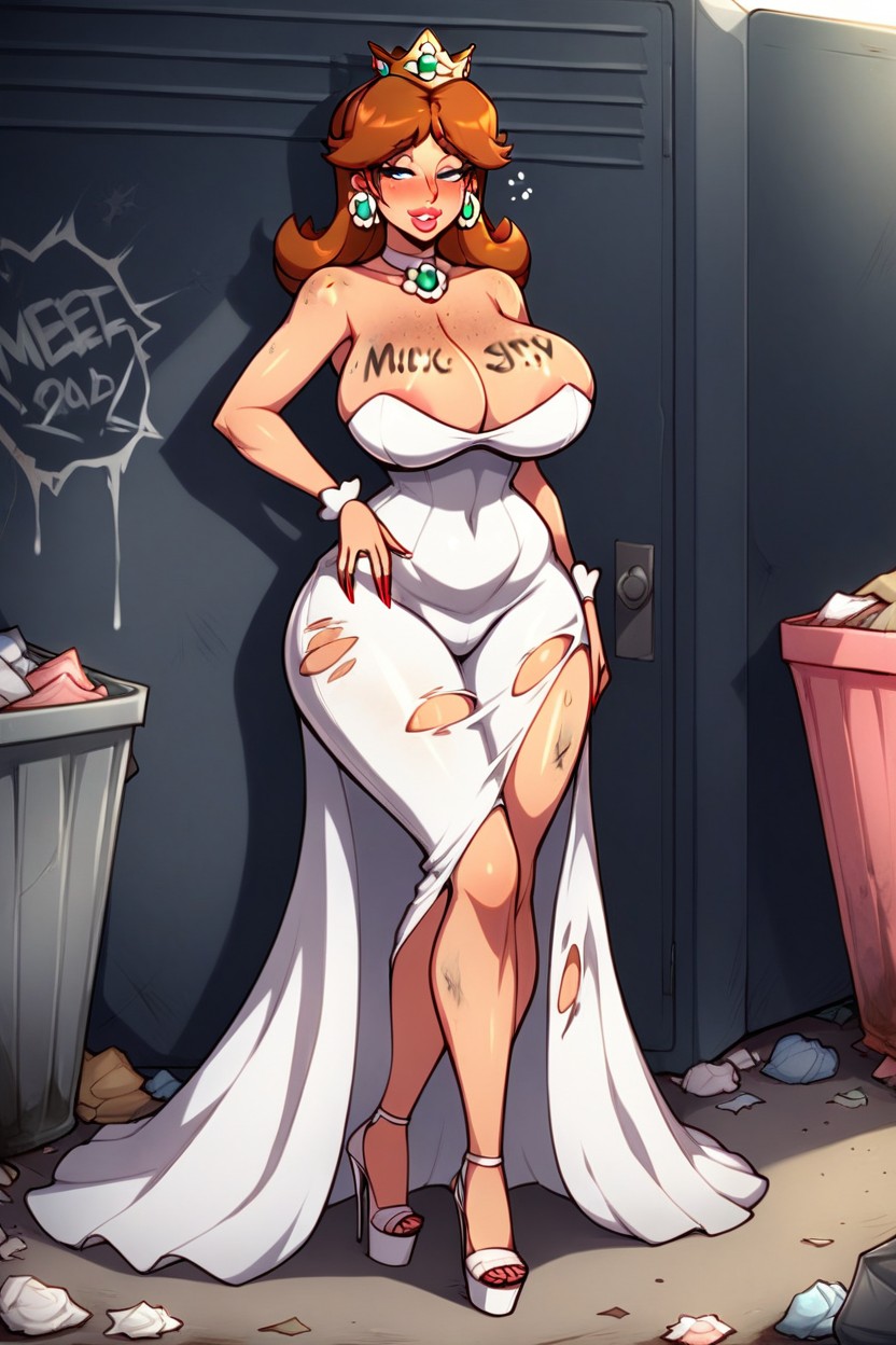 Seductive Look, Dirty Wedding Dress, Horny Hentai AI Porn