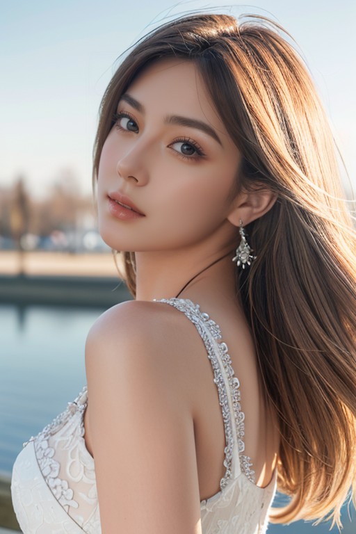 Gigantic Tits, Front View, Focus On Face Asian AI Porn