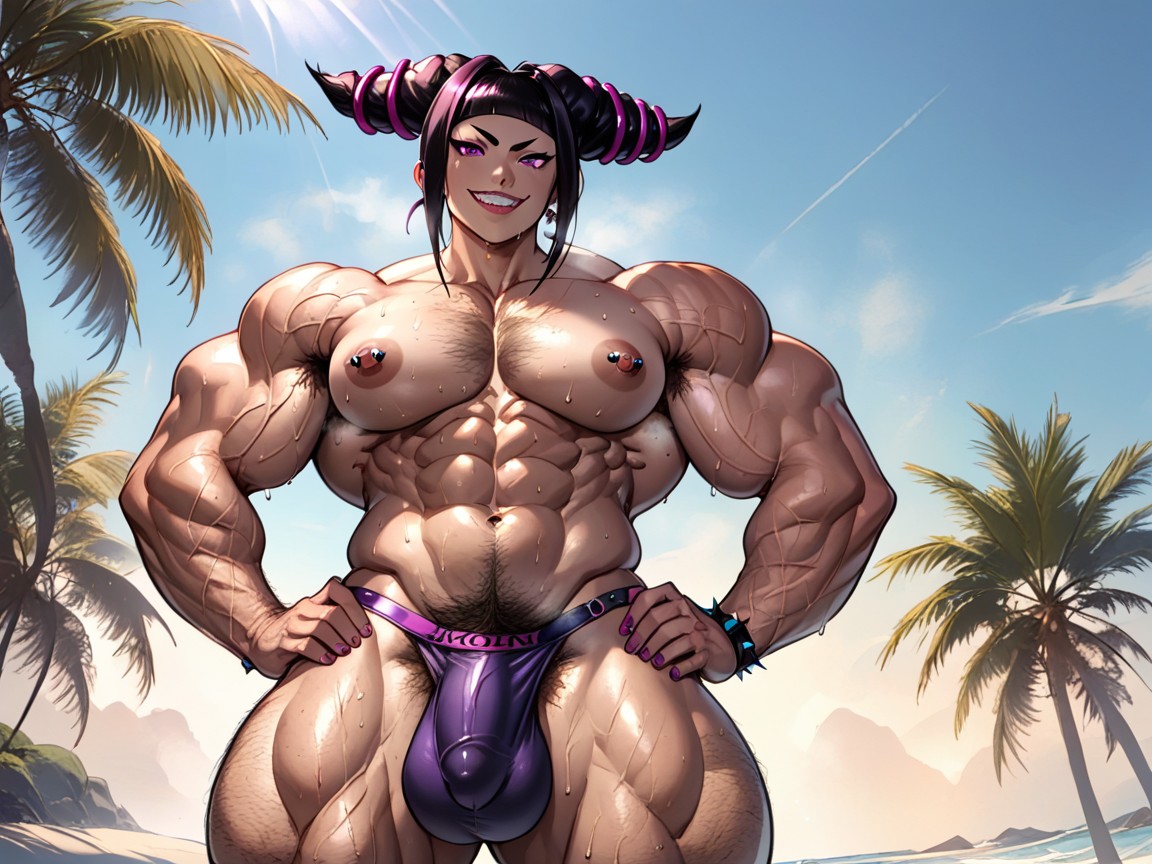 Armpit Hair, Barechested Male, Sweaty Body Shemale AI Porn