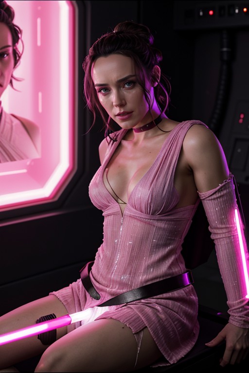 Jedi, Turned Slutty With Pink Kryptonite, Rey Hair AI Porn
