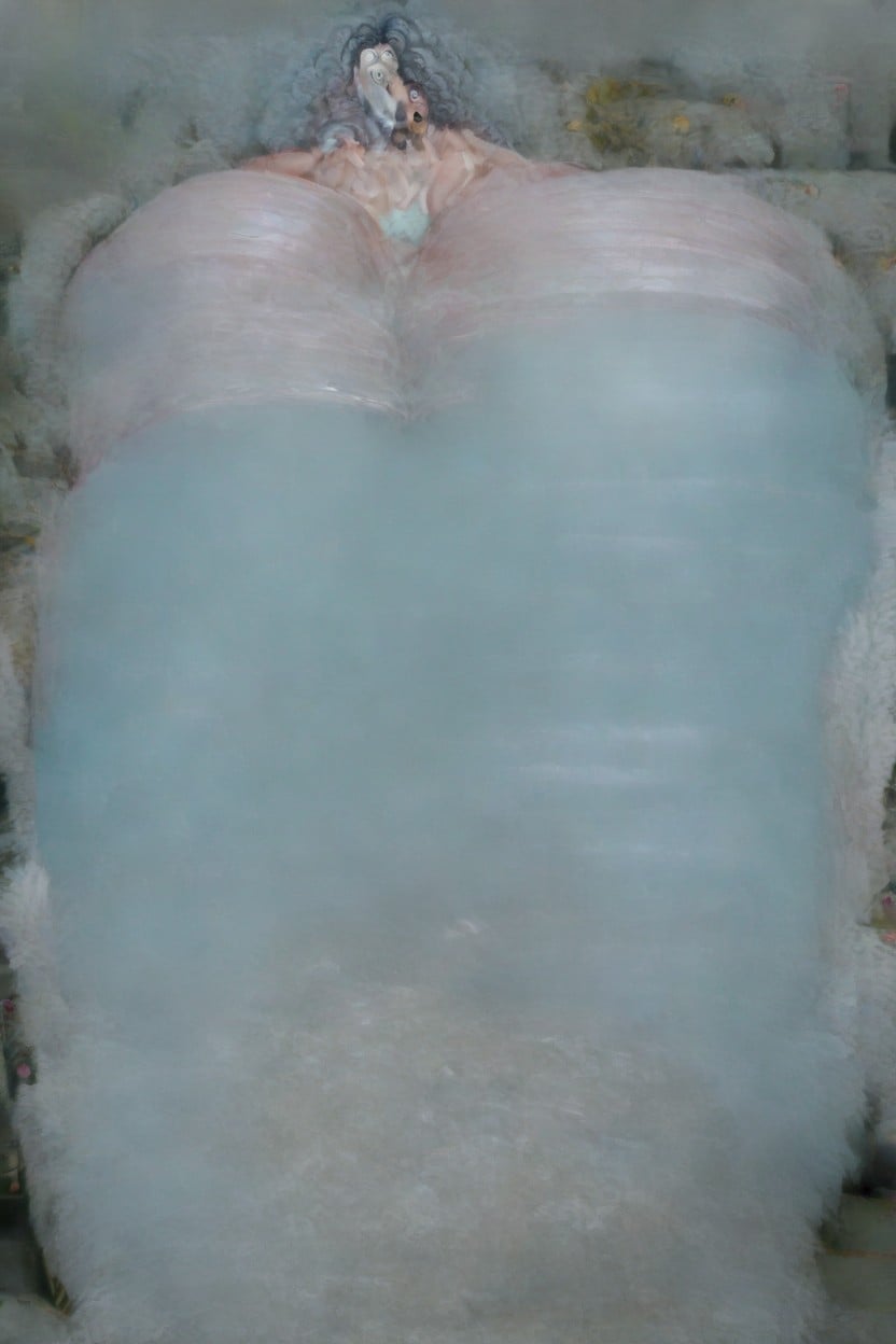 White Panties Around One Leg, Big Nose, Impossible Fit In Tight Vaginal Fuck AI Porn