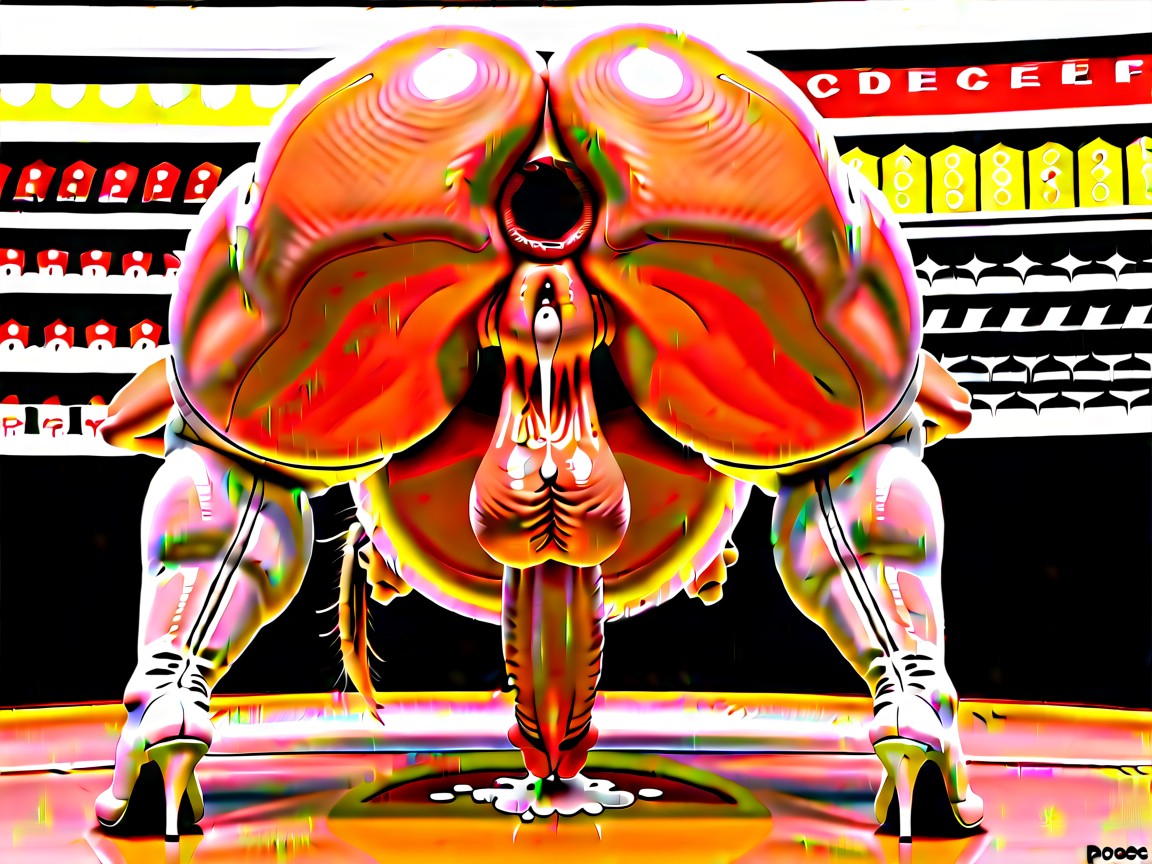 Penis Bigger Than Body, Smirking, Creampie Shemale AI Porn