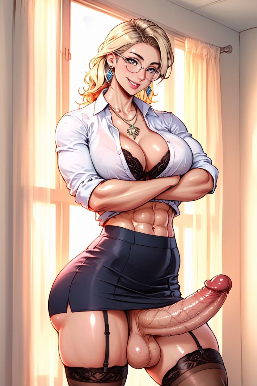 Bra, Masterpiece, Perfect Jaw Line Shemale AI Porn