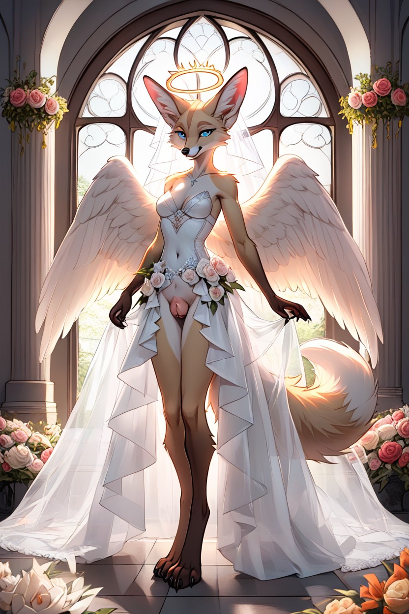Angel, Feet Tall, Fox Furry AI Porn