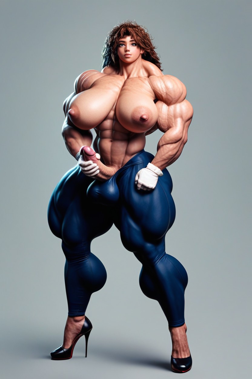 Quadriceps Are Large, Full Body, Masturbation Shemale AI Porn