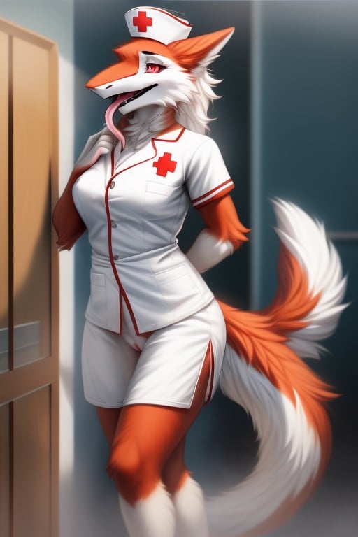 Paws, Long Tongue, Sergal Shemale AI Porn