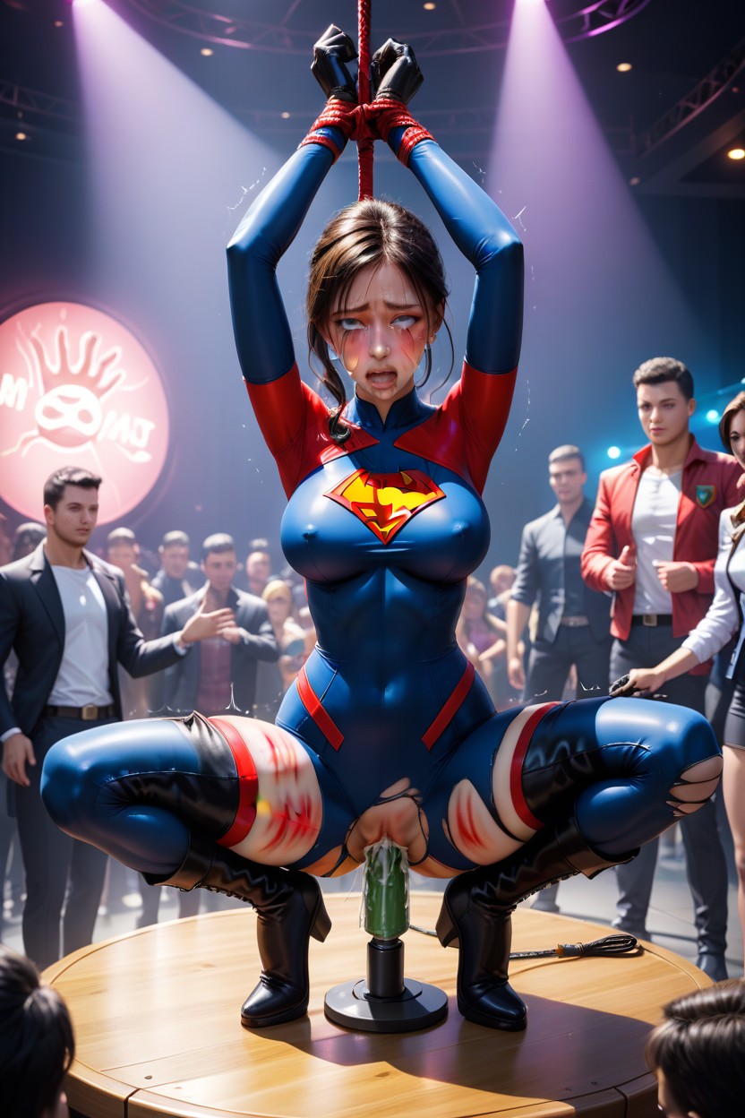 Whip Body Marks, Full Body, Superhero Costume AI Porn