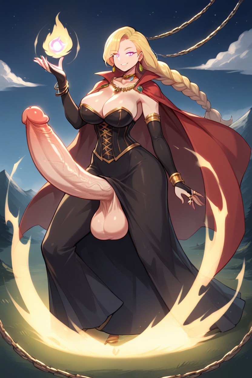 Corset, Braided Hair, Long Hair Shemale AI Porn