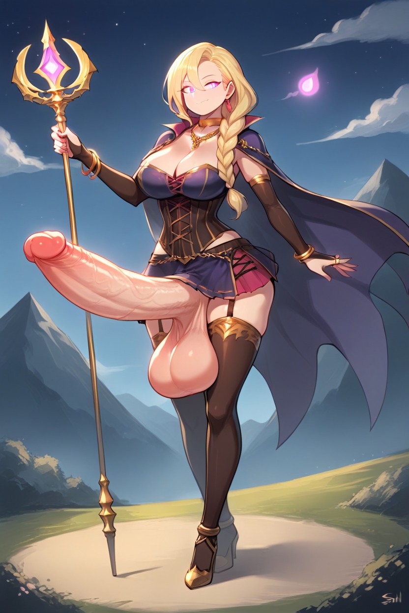 Smug, Necklace, Long Hair Shemale AI Porn