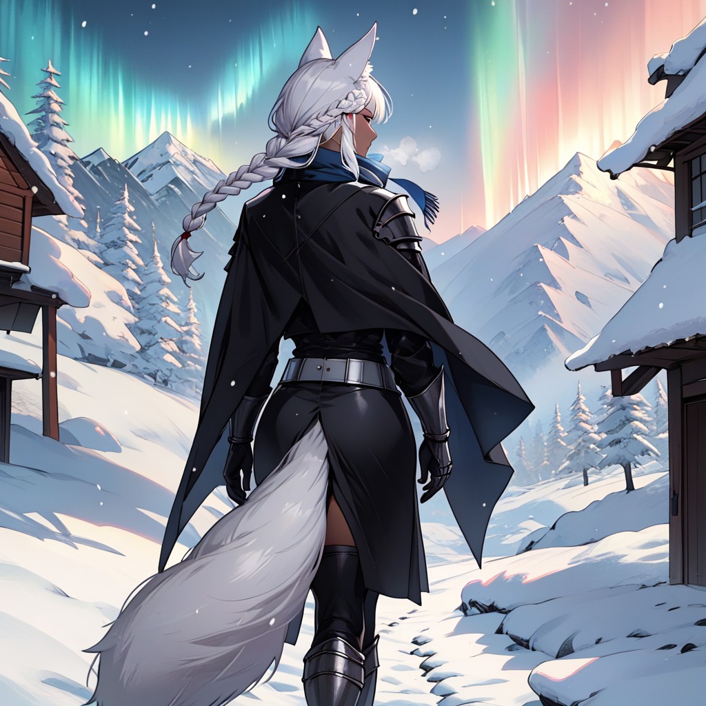 Fox Tail, Thick Clothes, Long Black Cape Hentai AI Porn